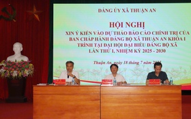 Xã Thuận An: Lấy ý kiến đóng góp Dự thảo Báo cáo chính trị Đại hội Đại biểu Đảng bộ xã lần thứ Nhất