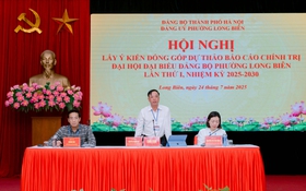 Long Biên lấy ý kiến đóng góp vào dự thảo Báo cáo chính trị Đại hội Đảng bộ phường nhiệm kỳ 2025 - 2030