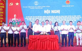Trung tâm Phục vụ hành chính công Thành phố và UBND xã Mỹ Đức ký kết hợp tác hỗ trợ hoạt động chuyển đổi số, dịch vụ công trực tuyến