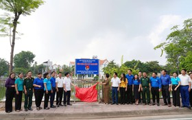 Xã Liên Minh gắn biển nhiều công trình, mô hình, phần việc chào mừng Đại hội đại biểu Đảng bộ xã lần thứ I