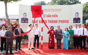 Gắn biển tên 2 tuyến phố Lê Giản và Bạch Thành Phong
