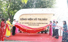 Phường Bạch Mai gắn biển Công viên Võ Thị Sáu