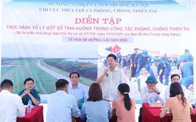 Xã Phúc Lộc diễn tập thực hành xử lý một số tình huống trong công tác phòng, chống thiên tai