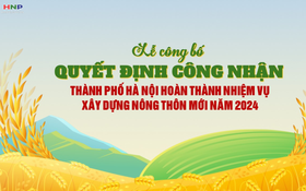 Thành phố Hà Nội hoàn thành nhiệm vụ xây dựng Nông thôn mới năm 2024