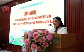UBND phường Sơn Tây giao ban với các tổ dân phố, tăng cường tiếp nhận, giải quyết kiến nghị của Nhân dân
