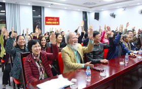 100% cử tri nơi cư trú nhất trí giới thiệu đồng chí Vũ Đại Thắng ứng cử đại biểu HĐND Thành phố