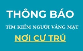 Thông báo tìm kiếm người bị yêu cầu tuyên bố là đã chết đối với ông Lê Thể