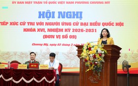 Ứng cử viên đại biểu Quốc hội tiếp xúc cử tri đơn vị bầu cử số 9
