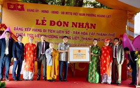 Phường Hoàng Liệt: Đón nhận Bằng xếp hạng di tích lịch sử - văn hóa cấp Thành phố chùa Tựu Liệt