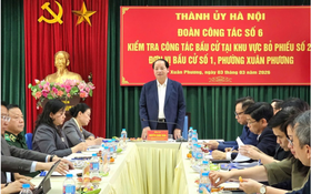 Đoàn công tác số 06 Thành ủy Hà Nội kiểm tra công tác chuẩn bị bầu cử tại phường Xuân Phương