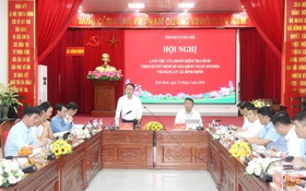 Trưởng Ban Nội chính Thành ủy Trần Đình Cảnh kiểm tra tại xã Bình Minh