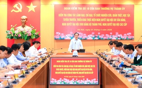 Đoàn kiểm tra số 10 của Ban Thường vụ Thành ủy Hà Nội làm việc với xã Phúc Sơn và Hồng Sơn