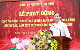 Phường Vĩnh Hưng phát động Cuộc thi chính luận về bảo vệ nền tảng tư tưởng của Đảng lần thứ Sáu