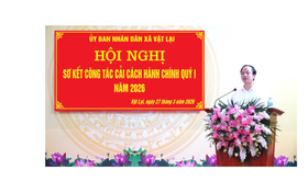 Vật Lại nâng cao chất lượng cải cách hành chính và tỷ lệ giải quyết hồ sơ đúng hạn