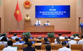 Chủ tịch Hà Nội Vũ Đại Thắng đối thoại với các doanh nghiệp nhỏ và vừa trên địa bàn