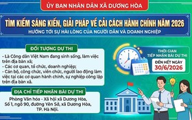 Xã Dương Hòa triển khai cuộc thi “Tìm kiếm sáng kiến, giải pháp về Cải cách hành chính năm 2026”