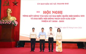Xã Thanh Oai khen thưởng nhiều tập thể, cá nhân trong công tác bầu cử