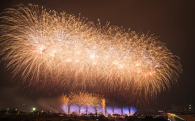 Tổ chức bắn pháo hoa trong chương trình nghệ thuật chính luận “Âm vang Tổ quốc” tại Thủ đô Hà Nội