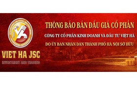 Thông báo đấu giá bán cổ phần tại Công ty cổ phần Kinh doanh và Đầu tư Việt Hà
