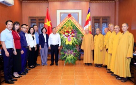 Chủ tịch UBND thành phố Hà Nội Vũ Đại Thắng thăm, chúc mừng Đại lễ Phật đản Phật lịch 2570