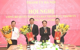 Hà Nội: Công bố các quyết định của Ban Thường vụ Thành ủy về công tác cán bộ