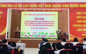 Phường Tây Tựu tổ chức Hội nghị tập huấn đào tạo, hướng dẫn trực tiếp sử dụng phân hệ đánh giá OKR/KPI trên hệ thống HanoiWork