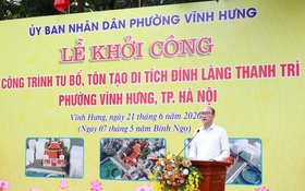 Phường Vĩnh Hưng khởi công tu bổ, tôn tạo di tích đình làng Thanh Trì