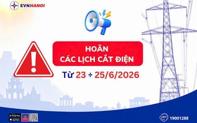 EVNHANOI tạm dừng cắt điện trong 3 ngày nắng nóng đỉnh điểm