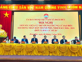 Ứng cử viên đại biểu HĐND Thành phố tiếp xúc cử tri các xã: Sơn Đồng, Dương Hòa, An Khánh