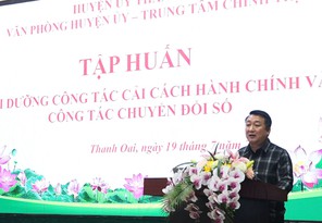 Huyện Thanh Oai: Tập huấn bồi dưỡng công tác cải cách hành chính, chuyển đổi số