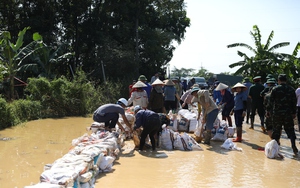 Hanoi leaders inspect flood response along Cau River