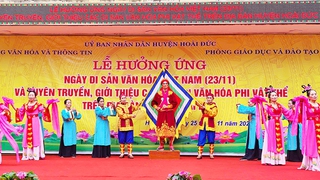 Hoài Đức đẩy mạnh các hoạt động biểu diễn, truyền dạy di sản văn hoá phi vật thể tiêu biểu