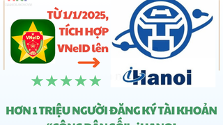 Tích hợp VNeID lên iHanoi từ ngày 1/1/2025