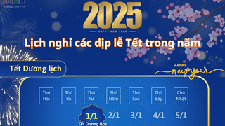 Lịch nghỉ các dịp lễ, Tết trong năm 2025