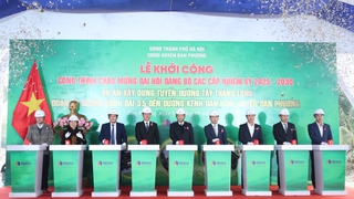 Đan Phượng khởi công xây dựng tuyến đường Tây Thăng Long