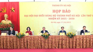 Thành ủy Hà Nội họp báo thông tin về kết quả Đại hội Đảng bộ Thành phố lần thứ XVIII