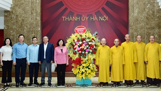 Giáo hội Phật giáo Việt Nam Thành phố chúc mừng thành công Đại hội Đảng bộ Thành phố lần thứ XVIII