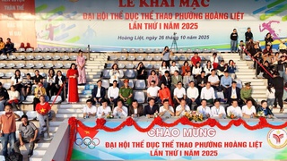Hơn 2000 vận động viên tham dự Khai mạc Đại hội Thể dục thể thao phường Hoàng Liệt