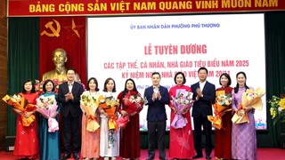 Phường Phú Thượng tuyên dương các điển hình tiên tiến, nhà giáo tiêu biểu năm 2025
