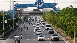 Tổ chức giao thông phục vụ sửa chữa, bảo dưỡng hệ thống chiếu sáng tuyến đường Võ Nguyên Giáp đoạn cao tốc
