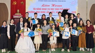 Phường Vĩnh Hưng tìm kiếm tài năng nhạc cụ học sinh phổ thông lần thứ I