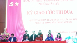 Phường Tây Tựu phấn đấu thu ngân sách đạt 267 tỷ đồng năm 2026