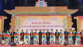 Khai mạc Hội chợ sản phẩm làng nghề và nông sản thực phẩm an toàn tại xã Sơn Đồng