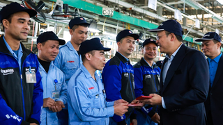 Chủ tịch Liên đoàn Lao động Thành phố Phạm Quang Thanh kiểm tra, nắm bắt tình hình lao động sau kỳ nghỉ Tết