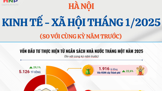 Bức tranh kinh tế - xã hội thành phố Hà Nội tháng 1/2025