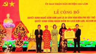 Công bố nghề gốm Kim Lan là Di sản văn hóa phi vật thể Quốc gia