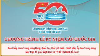 Chi tiết chương trình Lễ kỷ niệm cấp Quốc gia chào mừng 50 năm Giải phóng miền Nam