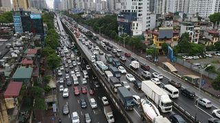 Từ đêm 12/5, cấm toàn bộ xe đường trên cao Vành đai 3 hướng Big C - Mai Dịch
