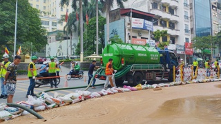 Thông tin chính thức hỗn hợp bùn phun lên mặt đất khi khoan hầm đường sắt đô thị Nhổn - ga Hà Nội