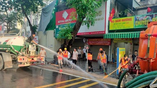Hiện tượng bùn trào trong thi công đường sắt đô thị đoạn Nhổn - ga Hà Nội đã được kiểm soát